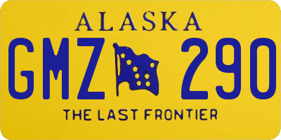 AK license plate GMZ290