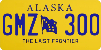 AK license plate GMZ300