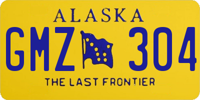 AK license plate GMZ304