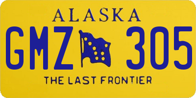 AK license plate GMZ305