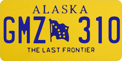 AK license plate GMZ310