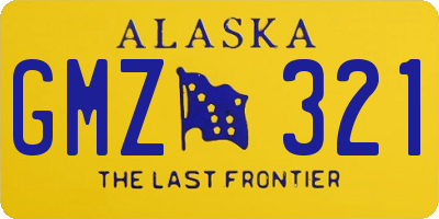 AK license plate GMZ321