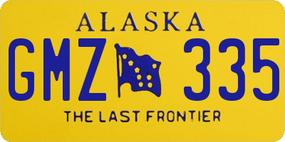 AK license plate GMZ335