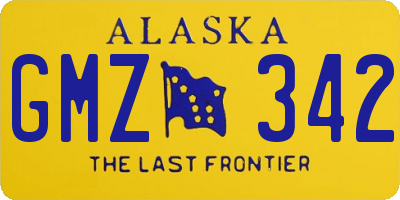 AK license plate GMZ342