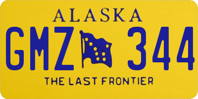 AK license plate GMZ344