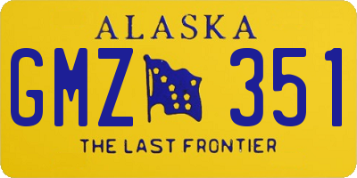 AK license plate GMZ351