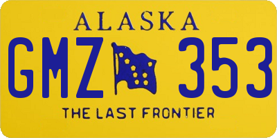AK license plate GMZ353