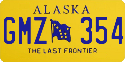 AK license plate GMZ354