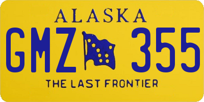 AK license plate GMZ355