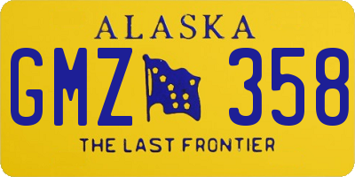 AK license plate GMZ358