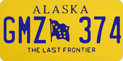 AK license plate GMZ374