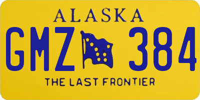 AK license plate GMZ384