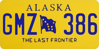 AK license plate GMZ386