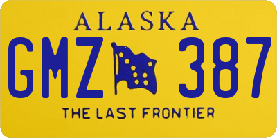 AK license plate GMZ387