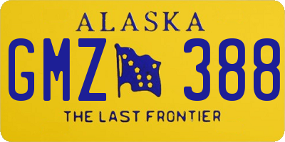 AK license plate GMZ388