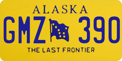 AK license plate GMZ390