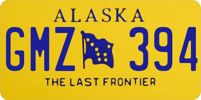 AK license plate GMZ394
