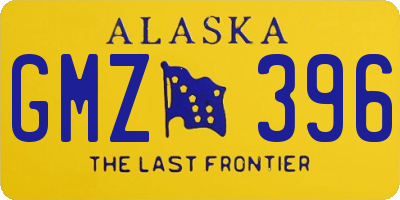 AK license plate GMZ396