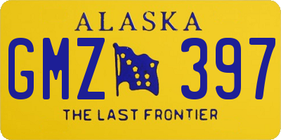 AK license plate GMZ397