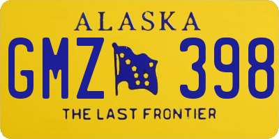 AK license plate GMZ398