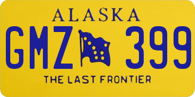 AK license plate GMZ399