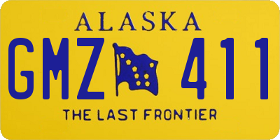 AK license plate GMZ411