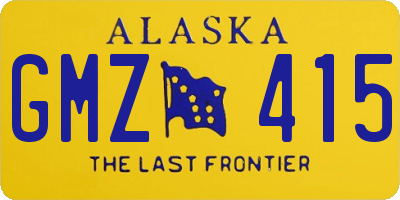 AK license plate GMZ415