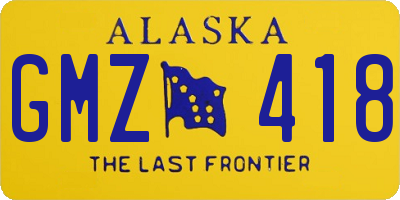 AK license plate GMZ418
