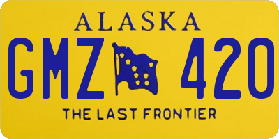 AK license plate GMZ420