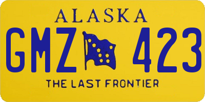 AK license plate GMZ423