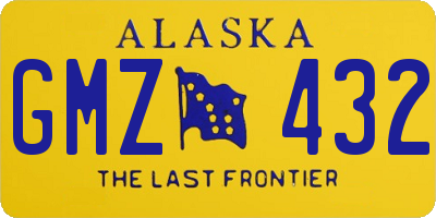 AK license plate GMZ432