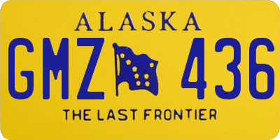 AK license plate GMZ436