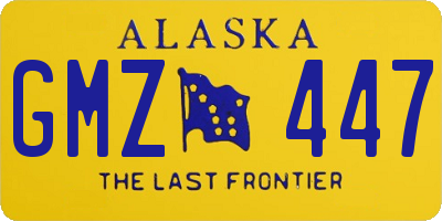 AK license plate GMZ447