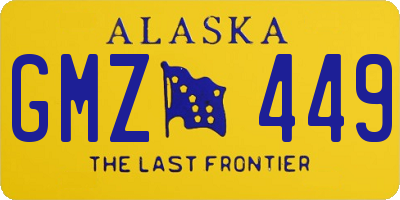 AK license plate GMZ449