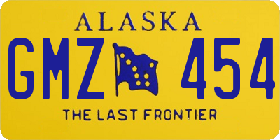 AK license plate GMZ454
