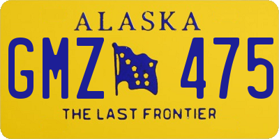 AK license plate GMZ475