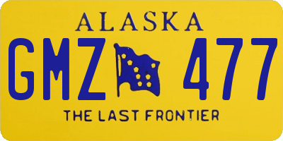 AK license plate GMZ477
