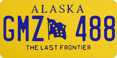 AK license plate GMZ488
