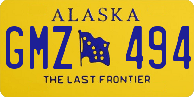 AK license plate GMZ494