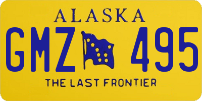 AK license plate GMZ495