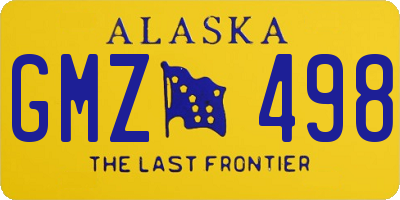 AK license plate GMZ498