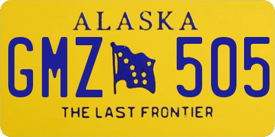 AK license plate GMZ505