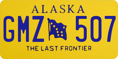 AK license plate GMZ507
