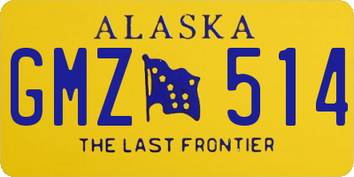 AK license plate GMZ514