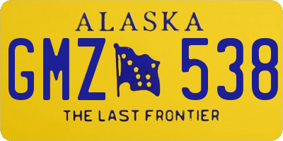 AK license plate GMZ538