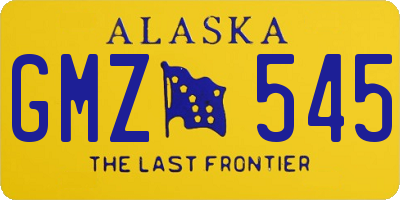 AK license plate GMZ545