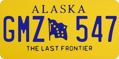 AK license plate GMZ547