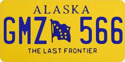 AK license plate GMZ566