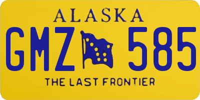 AK license plate GMZ585