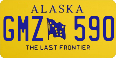 AK license plate GMZ590
